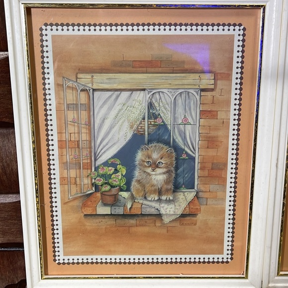 Vintage Cat prints 9x11 set of 2 - Picture 2 of 6